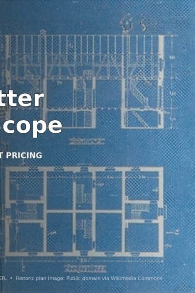 Editorial graphic showing a historic residential floor plan behind the words Build a Better Remodel Scope
